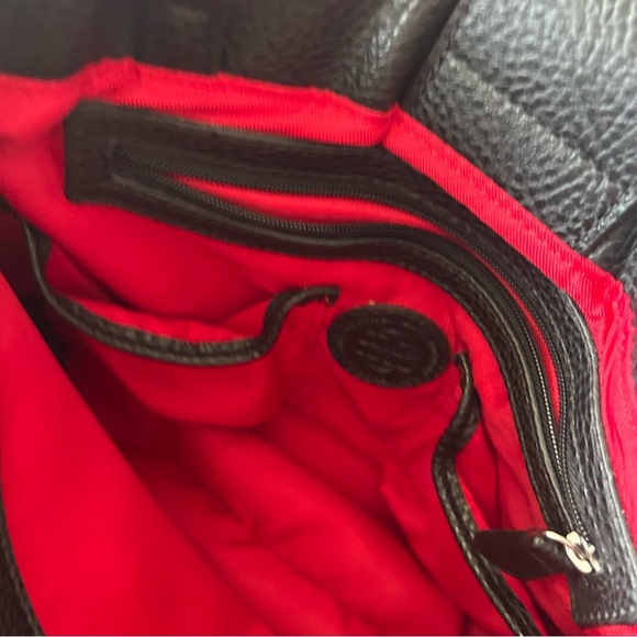 Dana Buchman Black and Red Floral Leather Purse - Picture 7 of 7